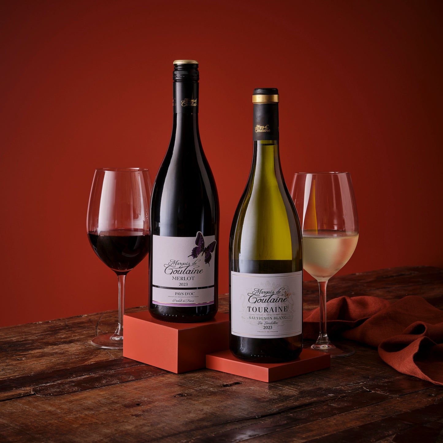 French Collection Two Bottle Wine Set